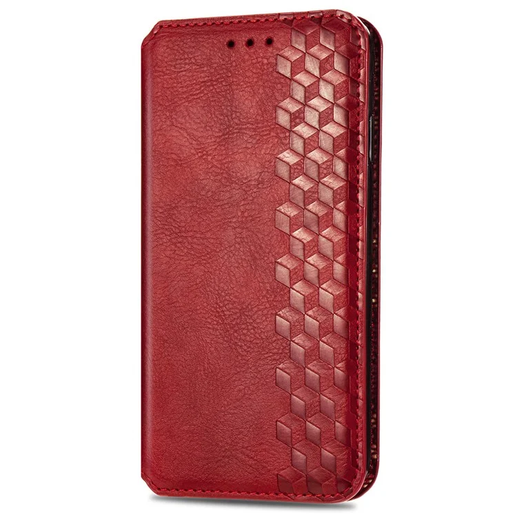 For Nothing Phone (2a) Plus / Phone (2a) PU Leather Case Rhombus Imprint Wallet Stand Phone Cover - Red