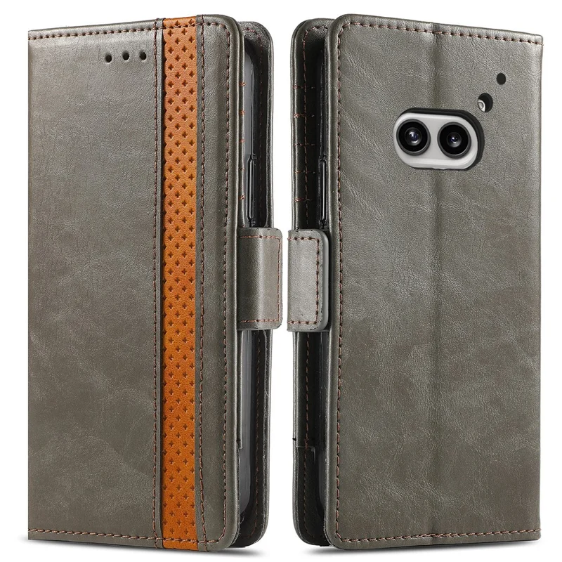 Til Nothing Phone (2a) Plus / Phone (2a) Phone Cases CASENEO PU Læder Cover Stand med RFID-blokerende Wallet - Grå