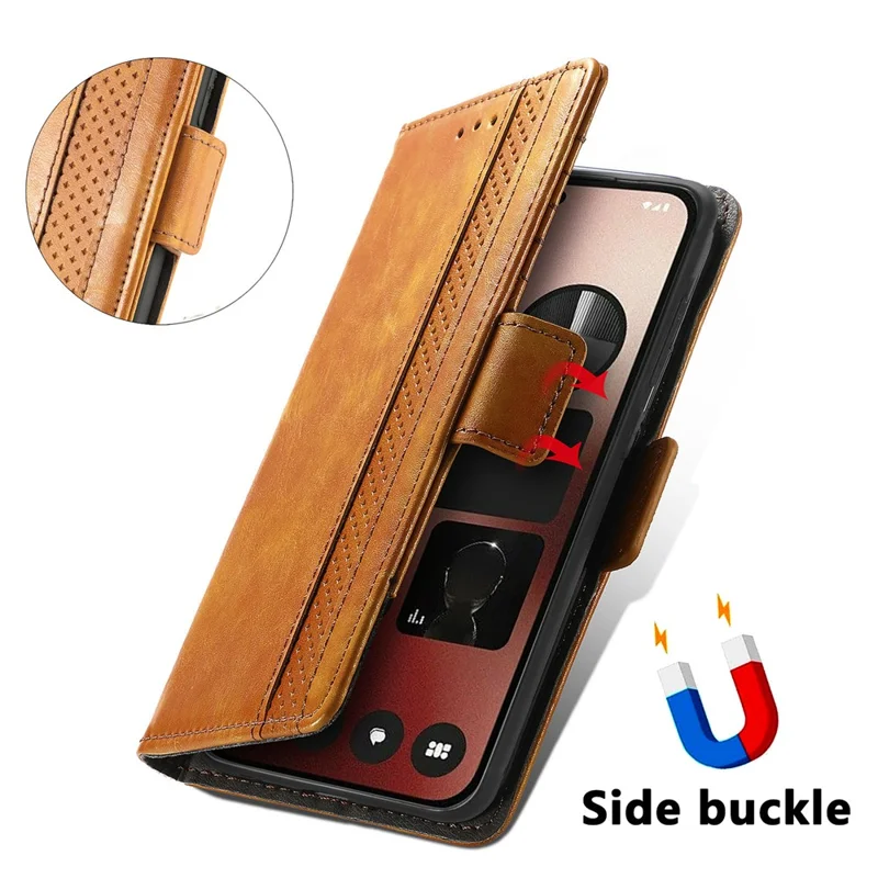 Til Nothing Phone (2a) Plus / Phone (2a) Phone Cases CASENEO PU Læder Cover Stand med RFID-blokerende Wallet - Grå