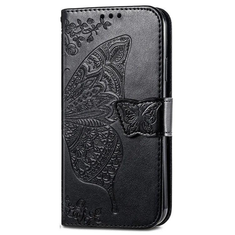 For Realme C67 4G Case Imprinted Butterfly PU Leather Cell Phone Cover Wholesale Online Stores - Black