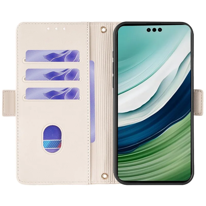 For Huawei Mate 60 Pro / Mate 60 Pro+ Case with Shoulder Strap RFID Blocking Leather Phone Cover - White