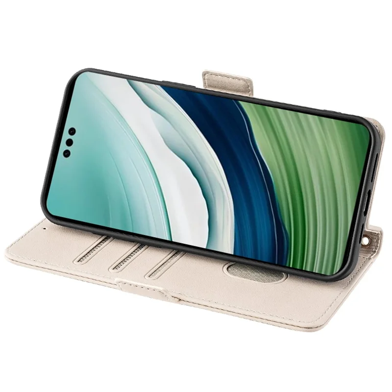 For Huawei Mate 60 Pro / Mate 60 Pro+ Case with Shoulder Strap RFID Blocking Leather Phone Cover - White