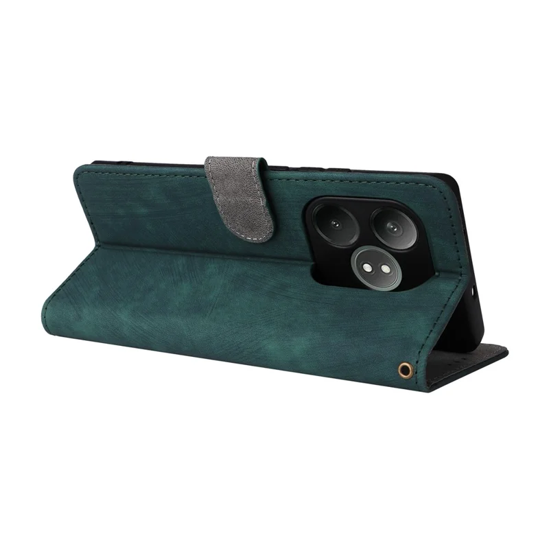 For Realme GT Neo6 SE 5G / Neo6 5G / GT 6 5G / GT 6T 5G Case RFID Blocking Stand Phone Cover with Wrist Strap - Green