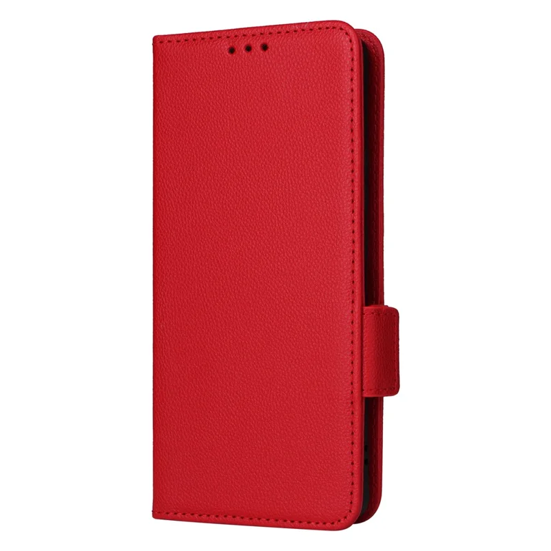For Realme GT Neo6 SE 5G / Neo6 5G / GT 6 5G / GT 6T 5G Case with Wrist Strap Litchi Texture PU Leather Wallet Phone Cover - Red