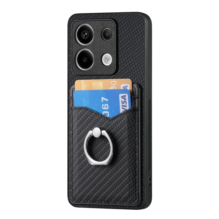 Para Xiaomi Poco X6 5G / Redmi Note 13 Pro 5G Funda de Cuero+PC+TPU con Ranuras para Tarjetas - Negro