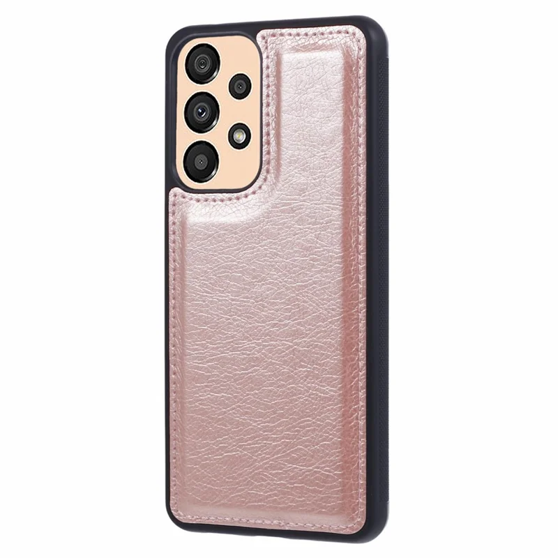 For Samsung Galaxy A23 5G (Global Version) / A23 4G Case PU Leather+TPU Shockproof Shell with Calf Texture - Rose Gold