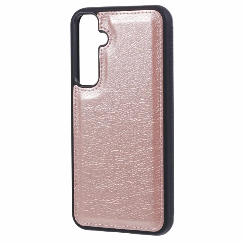 Per Samsung Galaxy A54 5G Case Calf Texture PU Leather Anti-Fingerprint Back Phone Cover - Rose Gold