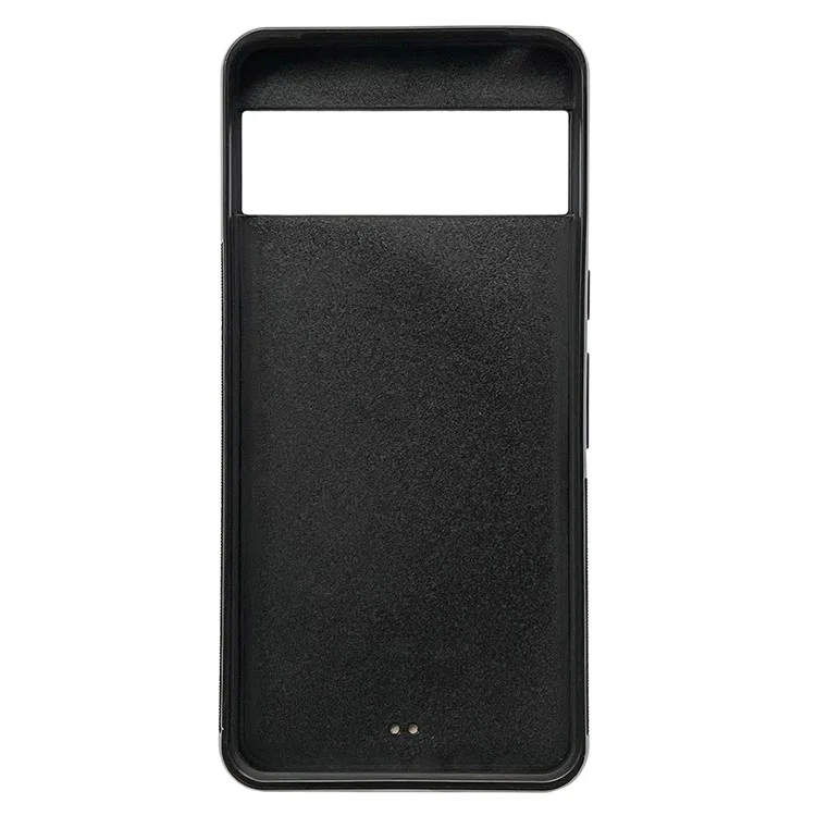 For Google Pixel 8a Case Calf Texture Leather+TPU Protective Phone Cover - Black