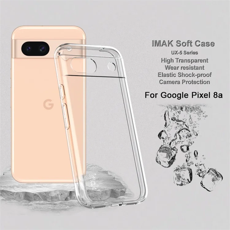 IMAK UX-5 Series per Google Pixel 8a Case Anti-Scratch TPU Phone Cover - Trasparente
