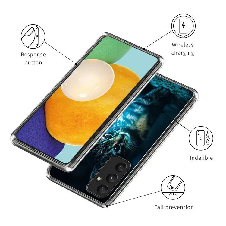 For Samsung Galaxy A35 5G TPU Case Pattern Printing Mobile Phone Cover Wholesale - Cat