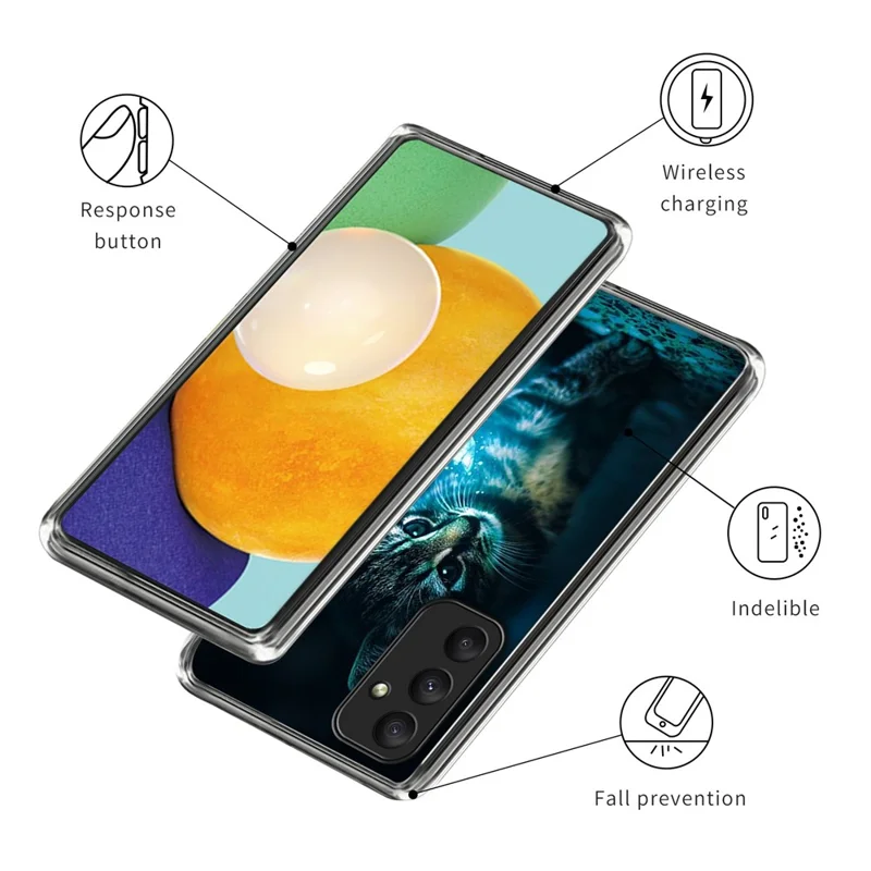 For Samsung Galaxy A55 5G Slim Case Pattern Printing Shockproof TPU Phone Cover - Style H