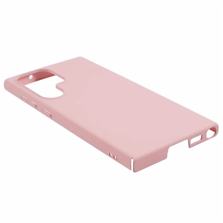 For Samsung Galaxy S22 Ultra 5G Hard PC Phone Case Skin-Touch Rubberized Cell Phone Cover - Pink