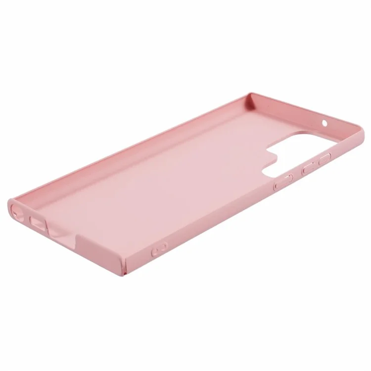For Samsung Galaxy S22 Ultra 5G Hard PC Phone Case Skin-Touch Rubberized Cell Phone Cover - Pink