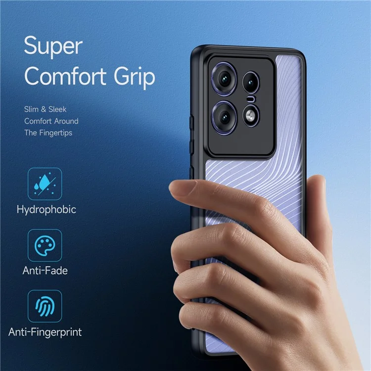 DUX DUCIS Aimo Serie für Motorola Edge 50 Pro 5G Hülle TPU+PC Stoßdämpfende Handyhülle (REACH-Zertifizierung) - Schwarz
