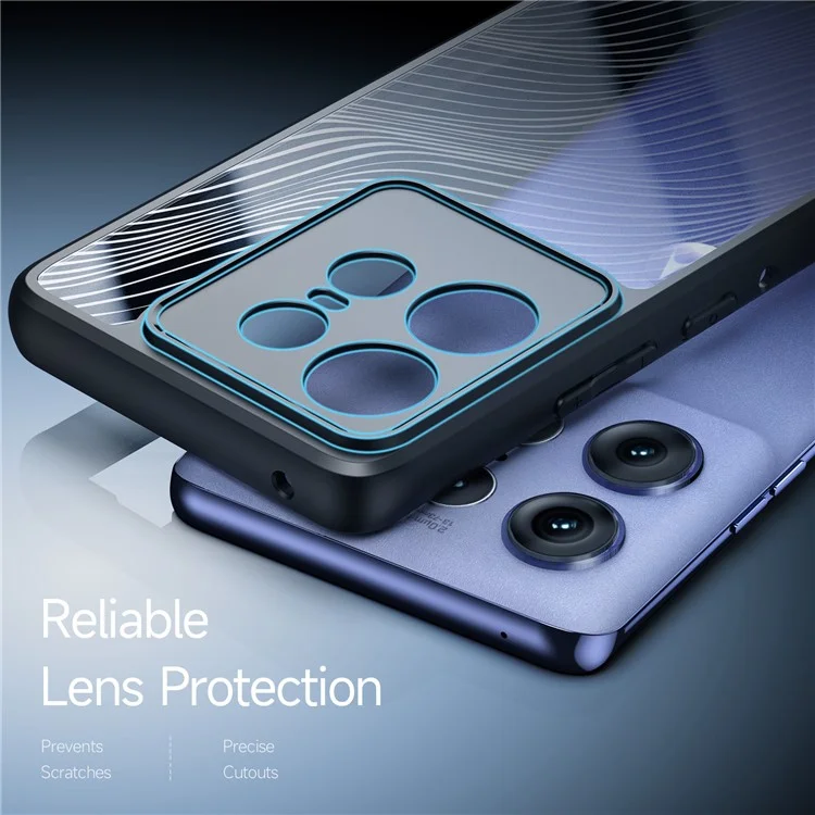 DUX DUCIS Aimo Serie für Motorola Edge 50 Pro 5G Hülle TPU+PC Stoßdämpfende Handyhülle (REACH-Zertifizierung) - Schwarz