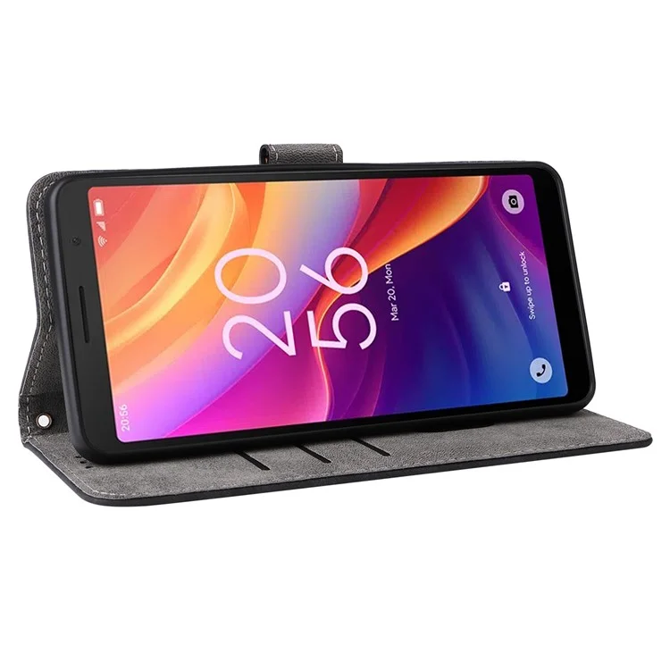 Per TCL 501 T433D Case Wallet RFID Blocking Leather Phone Cover Wholesale Supplier - Nero