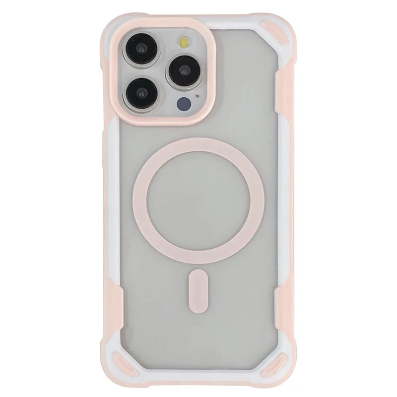 Magnetic Phone Case for iPhone 14 Pro Max Compatible with MagSafe TPU+Acrylic Phone Cover - Pink
