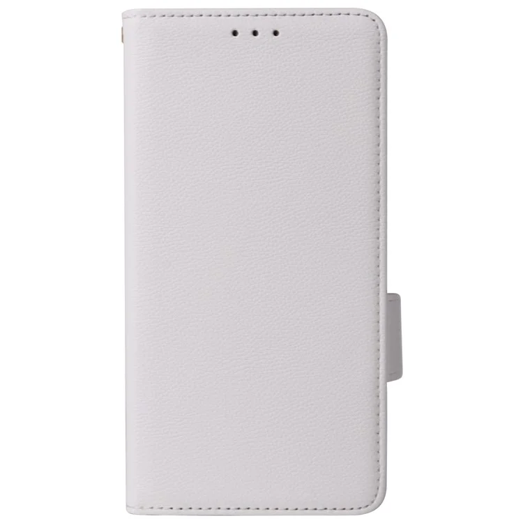 For Huawei nova 13i 4G / nova 12i 4G / Enjoy 70 Pro Case with Wrist Strap Litchi Texture PU Leather Wallet Phone Cover - White