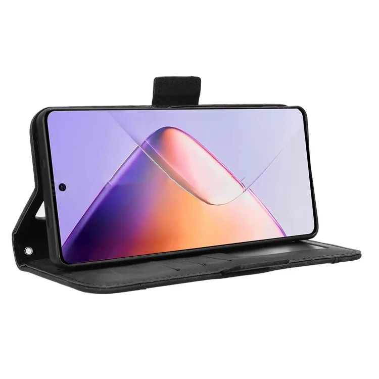 Per Infinix Note 40 X6853 Custodia Antiurto in Pelle con Slot Multipli per Schede - Nero