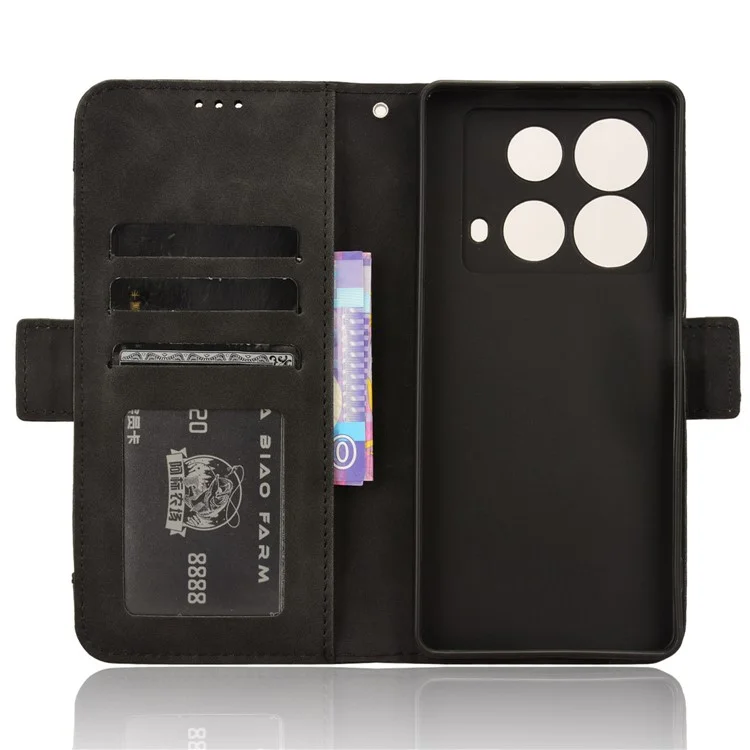 Per Infinix Note 40 X6853 Custodia Antiurto in Pelle con Slot Multipli per Schede - Nero