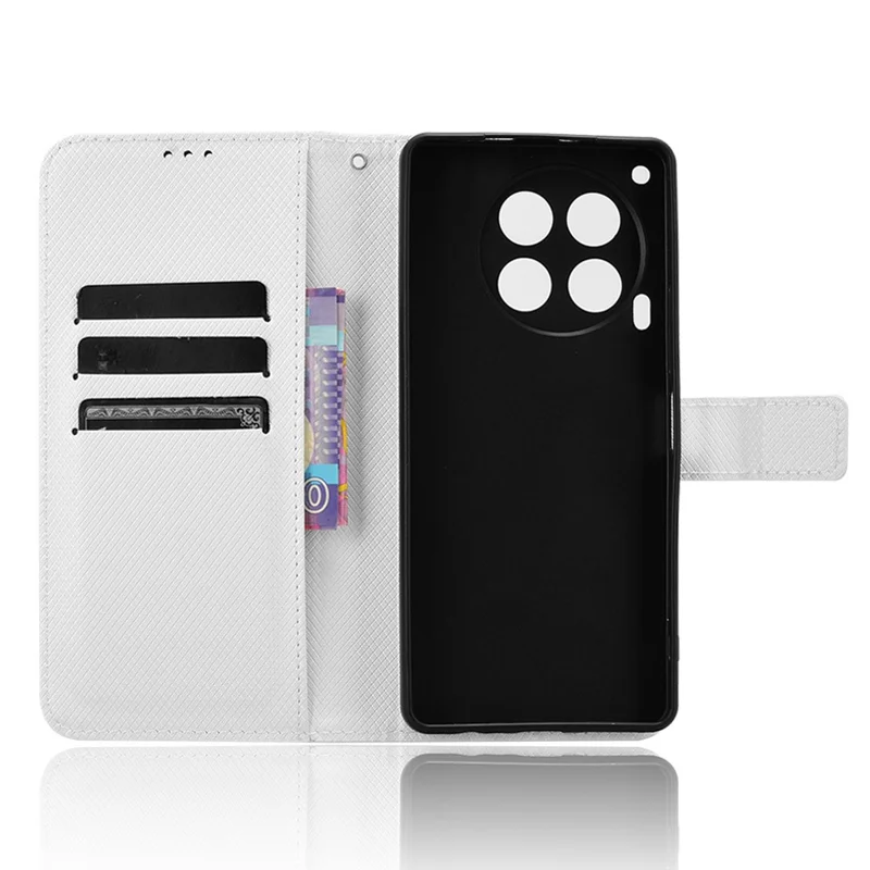 For TECNO Camon 30 4G CL6 / Camon 30 5G CL7 Case PU Leather Diamond Texture Phone Wallet Cover - White