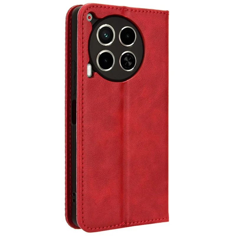For TECNO Camon 30 4G CL6 / 5G CL7 Case Wallet PU Leather Flip Phone Stand Cover - Red
