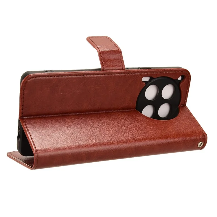 Para TECNO Camon 30 4G / Camon 30 5G CL6 / CL7 Funda de Teléfono Textura Crazy Horse Cuero Billetera Cubierta - Marrón
