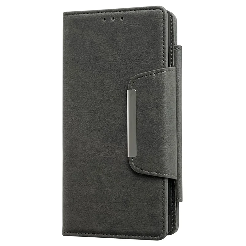 For Google Pixel 9 / Pixel 9 Pro Wallet Case Detachable 2-in-1 Design Leather Phone Stand Cover - Grey