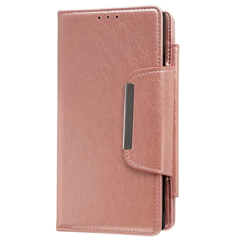 For Google Pixel 9 Pro XL Case Wallet PU Leather Detachable 2-in-1 Design Smart Phone Cover - Rose Gold