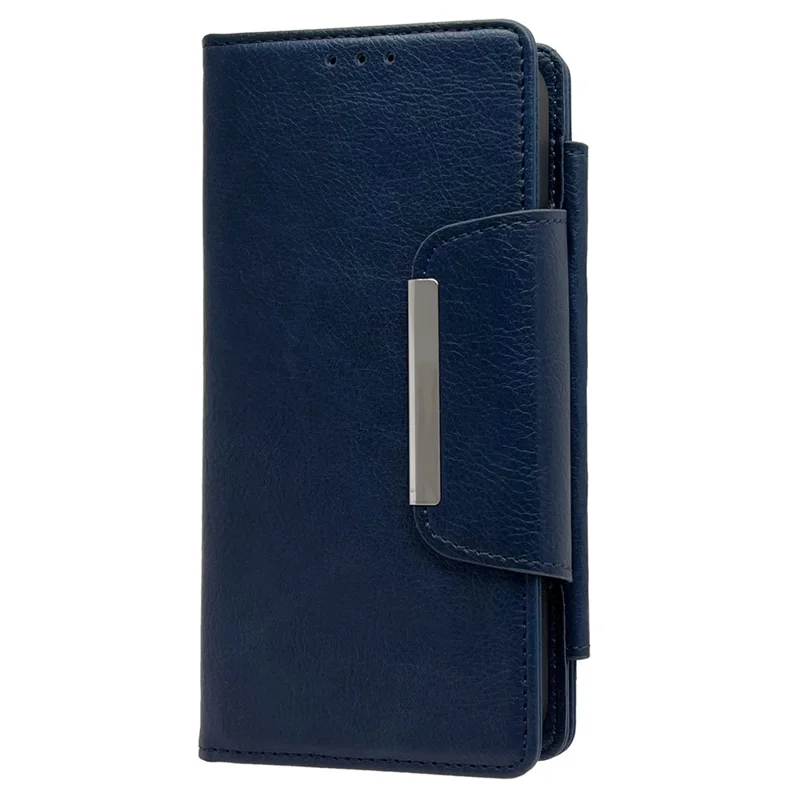 For iPhone 14 Plus Case PU Leather Detachable 2-in-1 Design Wallet Phone Cover - Sapphire