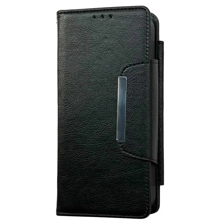 Per iPhone 13 Wallet Case Staccabile 2-in-1 Custodia per Telefono a Prova di Shock in Pelle - Nero