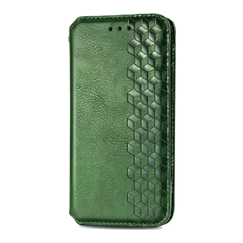 Para Xiaomi Redmi Note 13 Pro 4G / Poco M6 Pro 4G Capa de Telefone Carteira de Couro com Padrão Rômbico - Verde