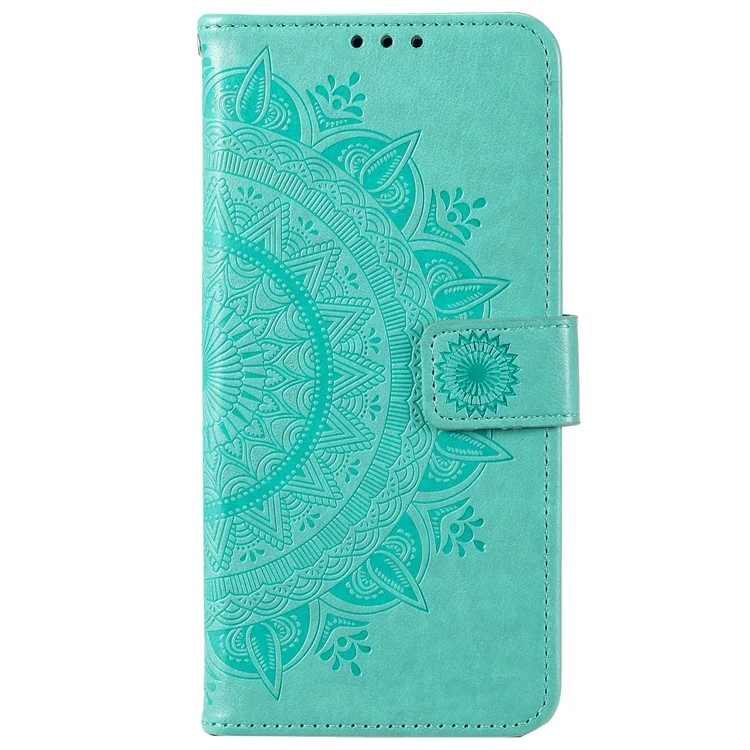 For Motorola Moto G64 5G Phone Case PU Leather Imprinted Design Wallet Flip Phone Cover - Green
