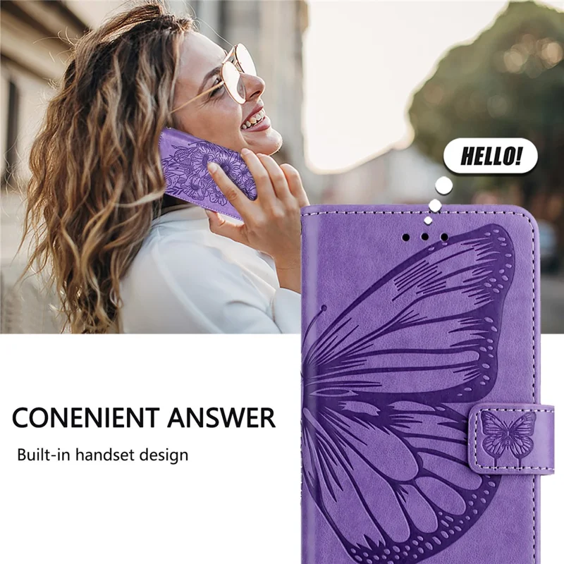 YB Implinting Series-4 Для Samsung Galaxy M62 Case Wallet Кожаная Бабочка Цветочная Телефонная Крышка - Фиолетовый