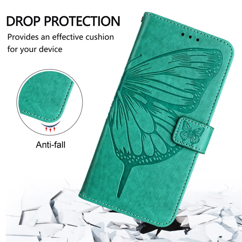 Série d'impression YB-4 pour Samsung Galaxy Z Fold6 5G Étui portefeuille en cuir Housse de téléphone avec dragonne - Vert