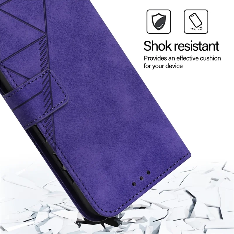 YB Imprinting Series-2 Per Samsung Galaxy M62 Case Wardone Ponete in Pelle Copertina Con Spalla Con Tracolla Incrociata - Viola