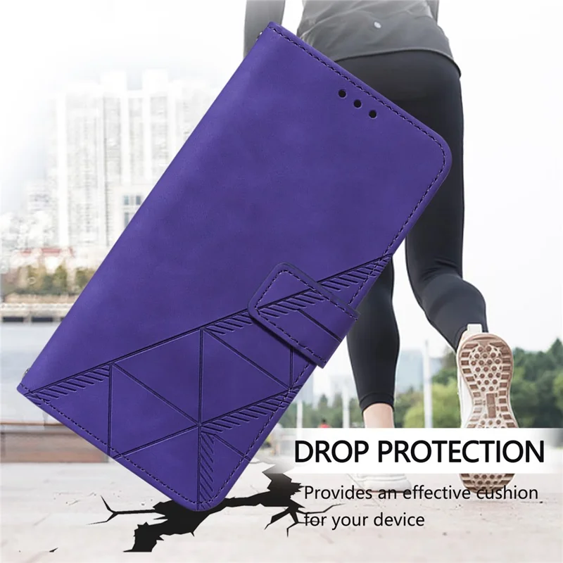YB Imprinting Series-2 Per Samsung Galaxy M62 Case Wardone Ponete in Pelle Copertina Con Spalla Con Tracolla Incrociata - Viola