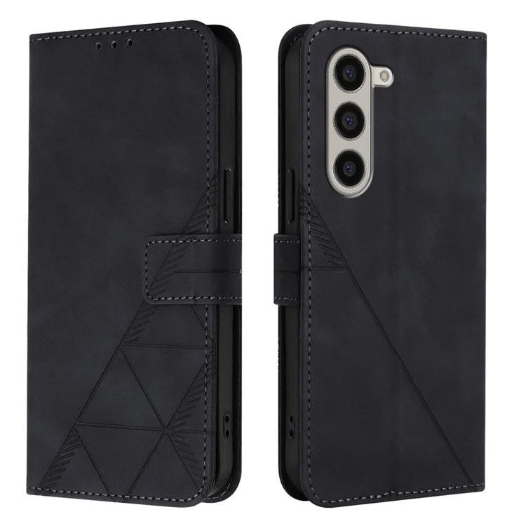 For Samsung Galaxy Z Fold6 5G Leather Case with Shoulder Strap Wallet Stand Phone Cover - Black