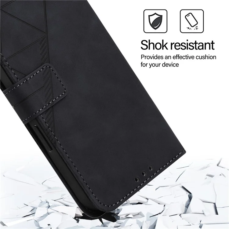 For Samsung Galaxy Z Fold6 5G Leather Case with Shoulder Strap Wallet Stand Phone Cover - Black