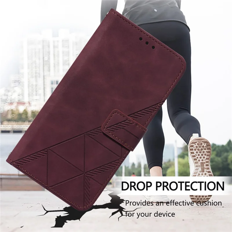 For iPhone 17e / 16e Leather Case with Shoulder Strap Wallet Stand Phone Cover - Wine Red