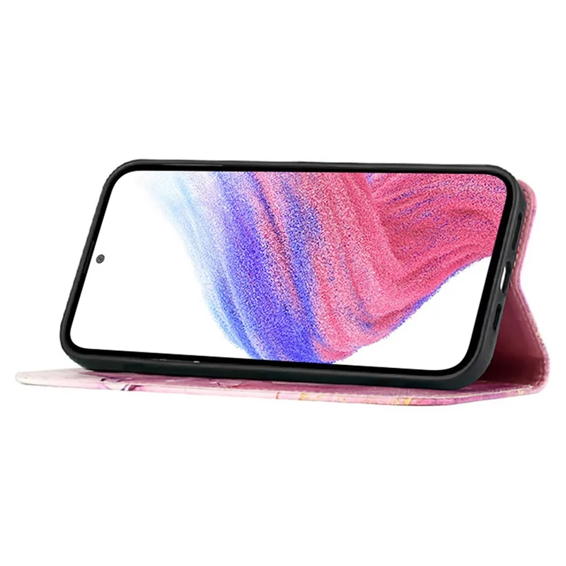 Série de Impressão de Padrão YB Leather-6 Para Samsung Galaxy Xcover7 Case Wallet Crossbody Phone Cover - Pink / Purple / Gold LS001