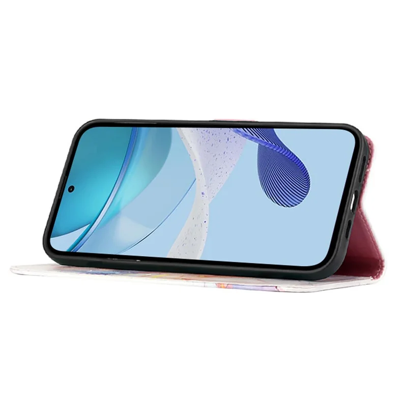 For Samsung Galaxy Z Fold6 5G Case with Strap Marble Pattern Leather Phone Cover Card Holder - Milky Way Marble White LS004