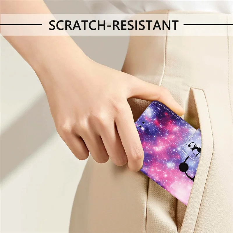 YB Pattern Printing Leather Series-4 Para Samsung Galaxy M62 Case Willet Stand Magnetic Cuase Teléfono Cubierta - Panda de Bebé