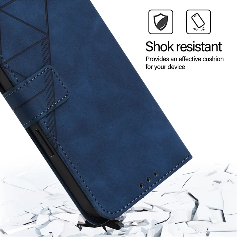 Yb-unterdruckreihe-1 Für Samsung Galaxy M62 / F62 Wallet Hülle Ledermagnetverschluss Telefonabdeckung - Saphir