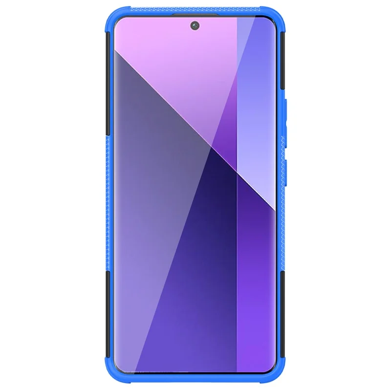 For Xiaomi Redmi Note 13 Pro+ 5G Case Tyre Pattern Design PC+TPU Phone Cover with Kickstand - Blue