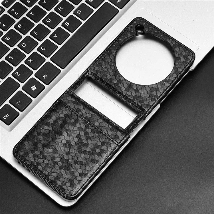 For ZTE Libero Flip Leather Case Dot Pattern Imprinted Phone Cover with Card Holder - Black