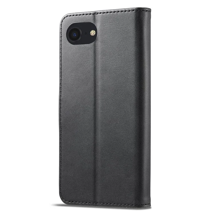 LC.IMEEKE Per iPhone SE (2024) Custodia Texture Vitello Chiusura Magnetica Stand Cover per Telefono - Nero