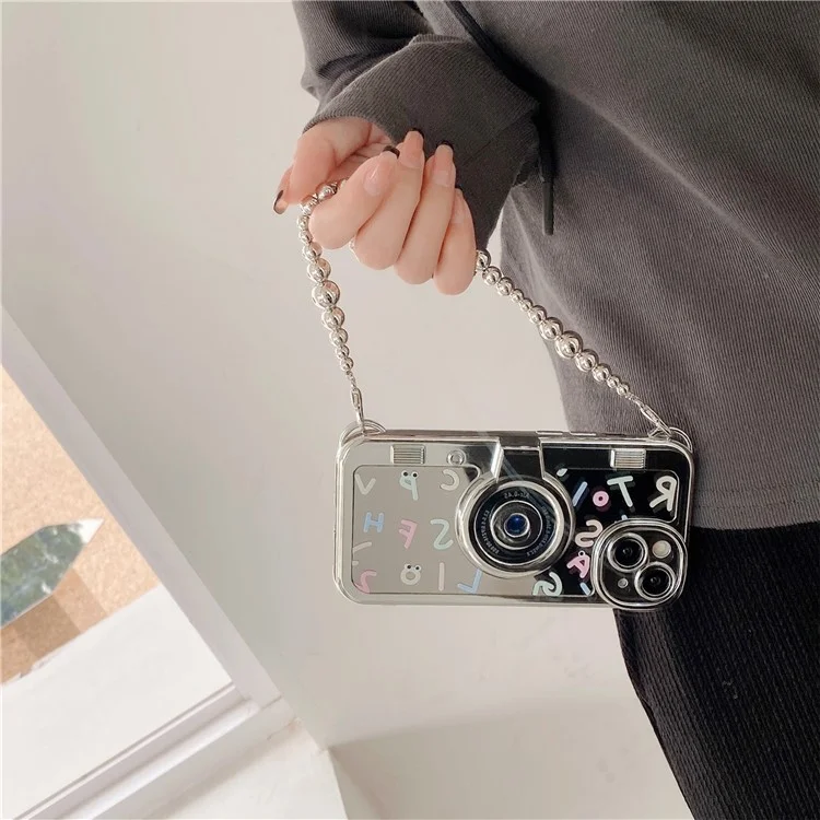 For iPhone 14 Electroplating Cases Soft TPU Phone Shell English Letter Printing