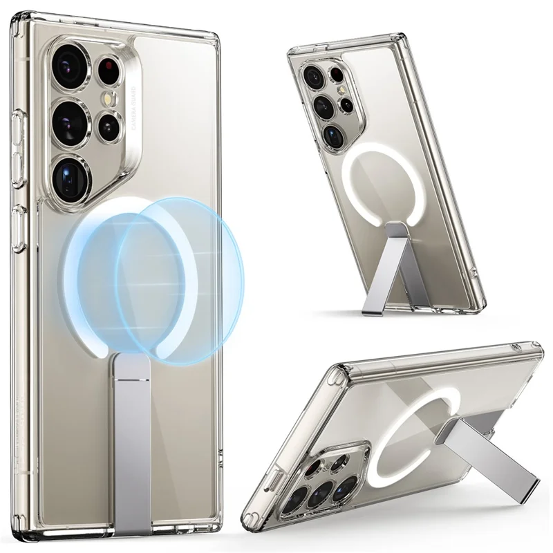 ESR Boost Flickstand Case (HaloLock) For Samsung Galaxy S24 Ultra Magnetic Case PC Phone Back Cover - Clear