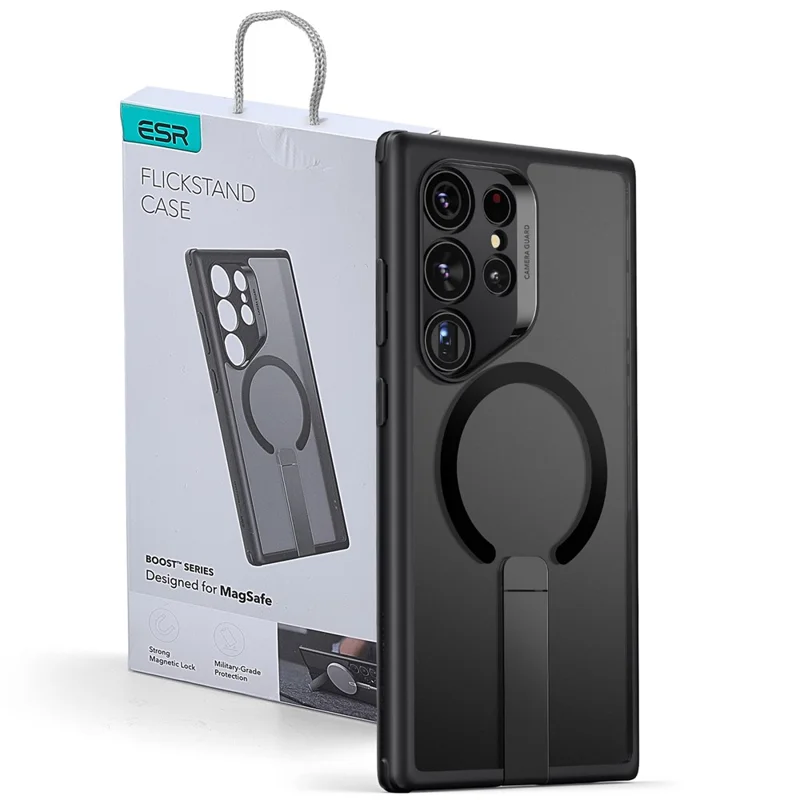 ESR Boost Flickstand Case (HaloLock) For Samsung Galaxy S24 Ultra Magnetic Case PC Phone Back Cover - Clear